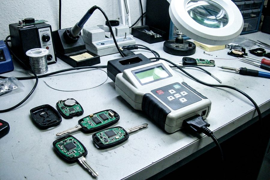 Transpondeurs et télécommandes sur l'établi électronique