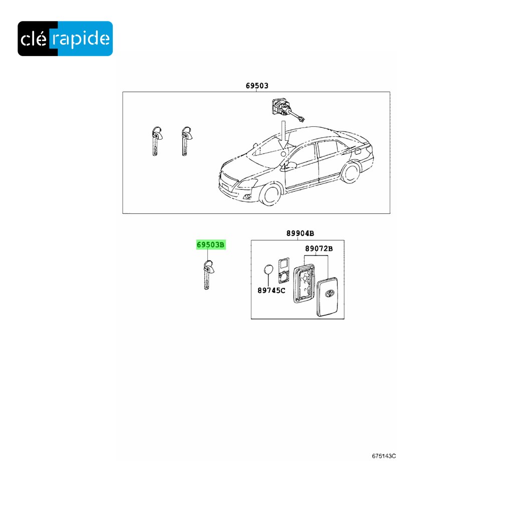 CLE INSERT YARIS 2 C1