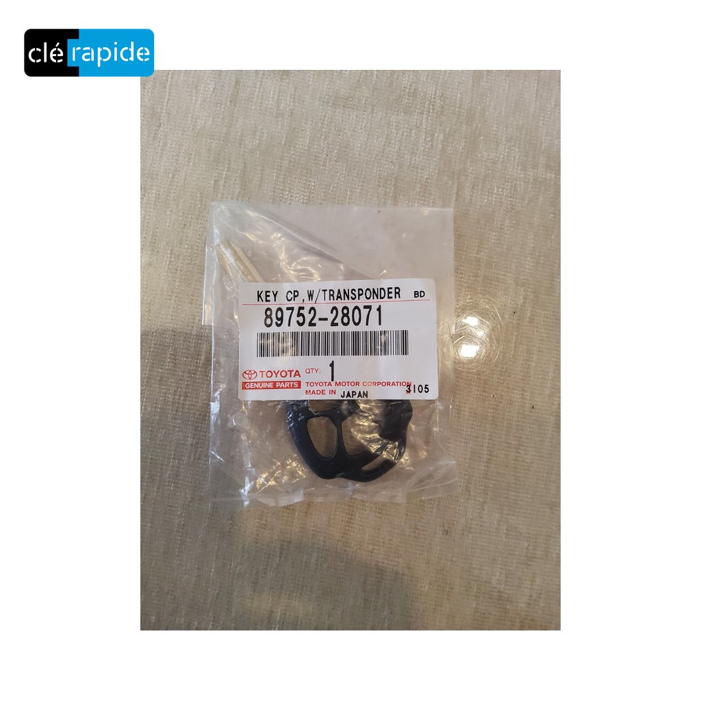 Insert Toyota RAV-4 [Années à vérifier] Mise au code et taillage inclus, à partir du code de clé ou d'une photo de la clé du véhicule