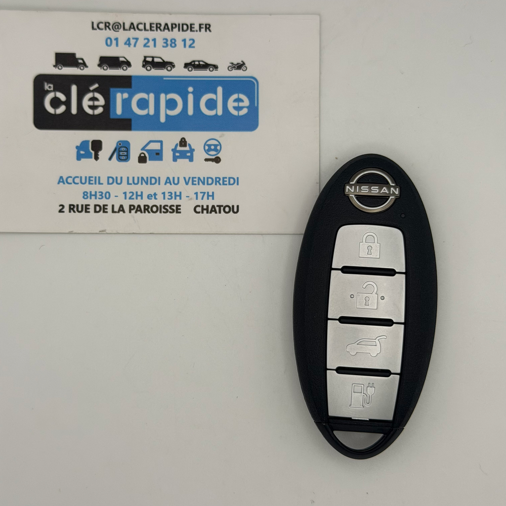 TÉLÉCOMANDE NISSAN TOWNSTAR Mise au code et taillage inclus, à partir du code de clé ou d’une photo de la clé du véhicule