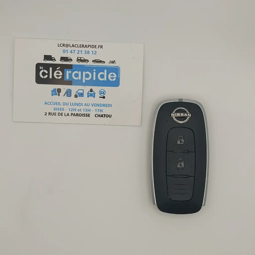 QASHQAI J12 REMOTE CONTROL Code and cutting included, from the key code or a photo of the vehicle key