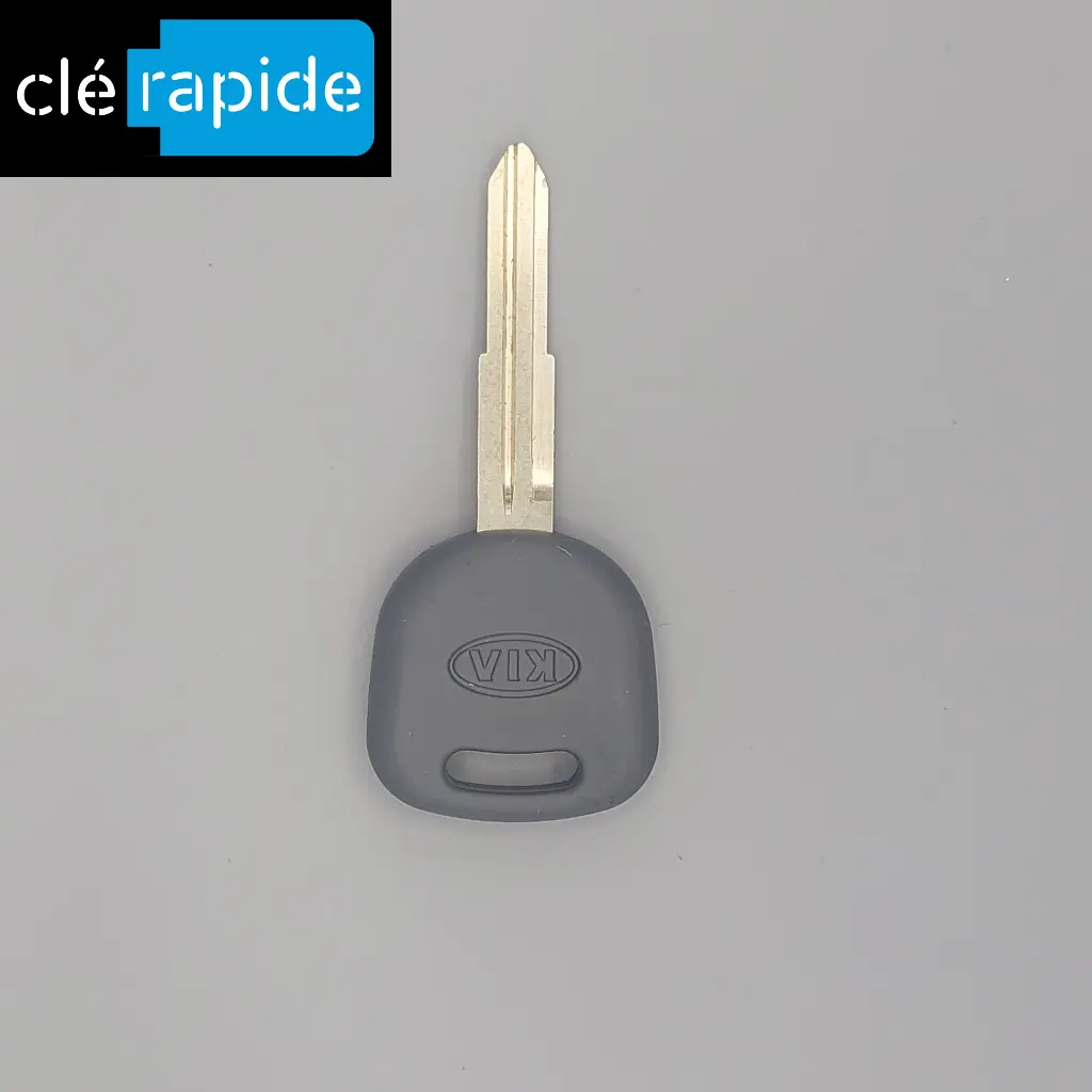 CLE TRANSPONDEUR GRISE KIA CARENS Mise au code et taillage inclus, à partir du code de clé ou d’une photo de la clé du véhicule