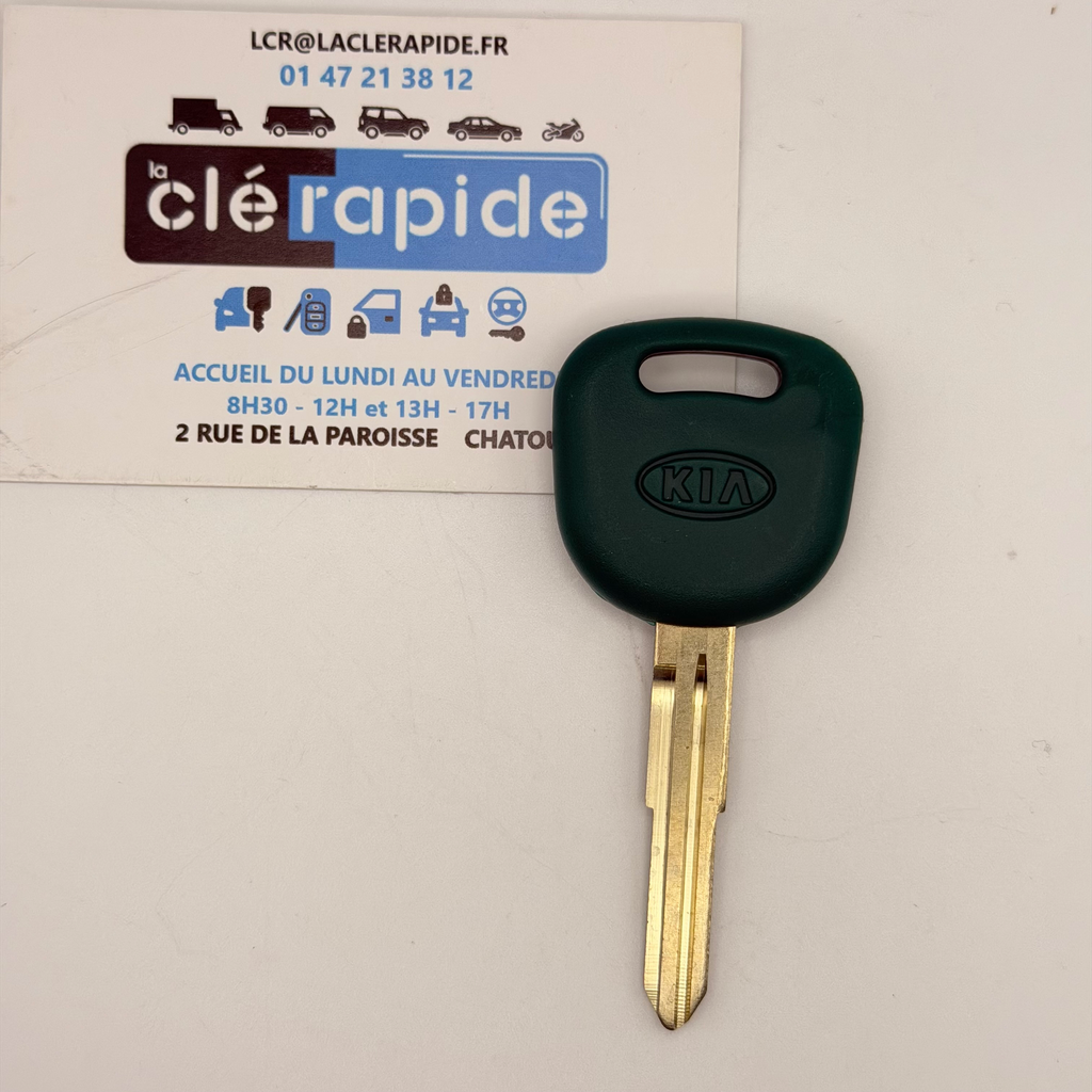 CHAVE TRANSPONDER KIA RIO GREEN Codificação e corte incluídos, a partir do código da chave ou foto da chave do veículo