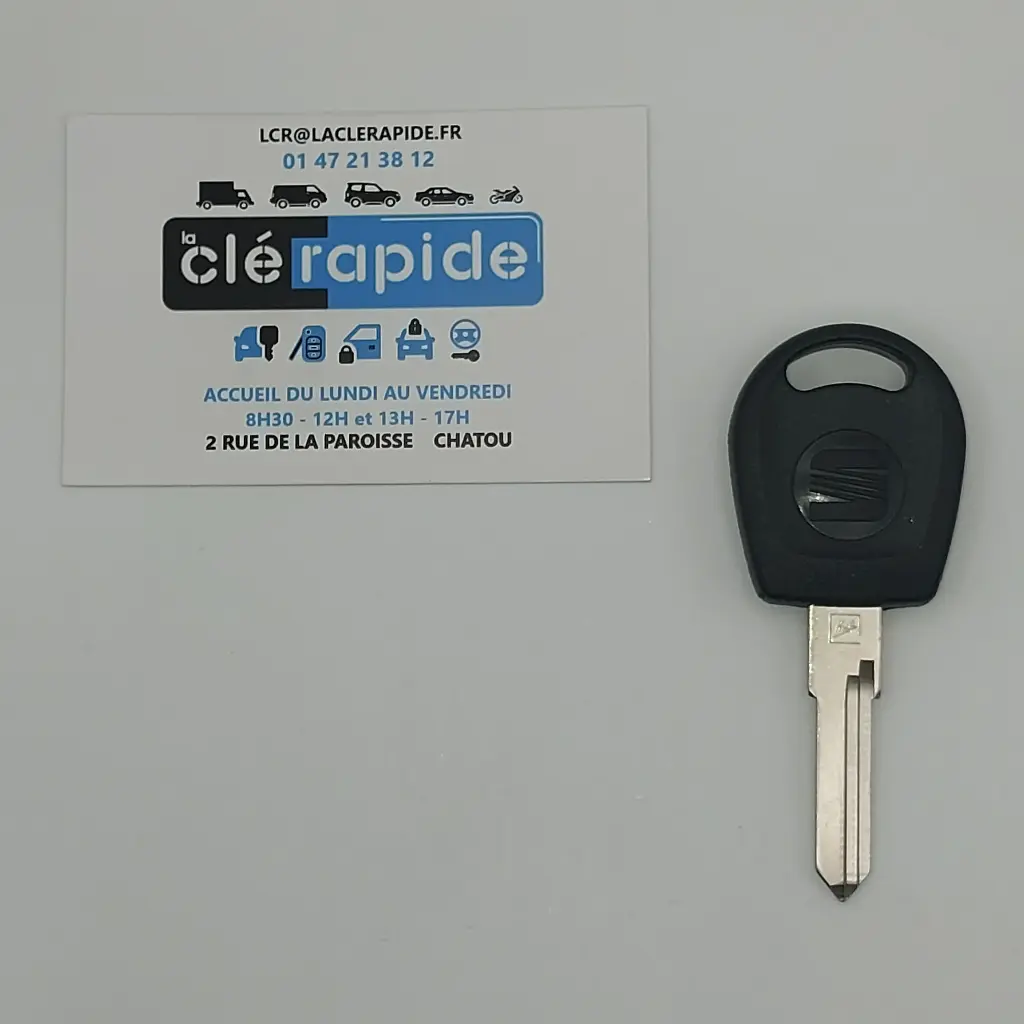 TELECOMMANDE INFRAROUGE SEAT IBIZA TRANS 1L0837219D Mise au code et taillage inclus, à partir du code de clé ou d’une photo de la clé du véhicule
