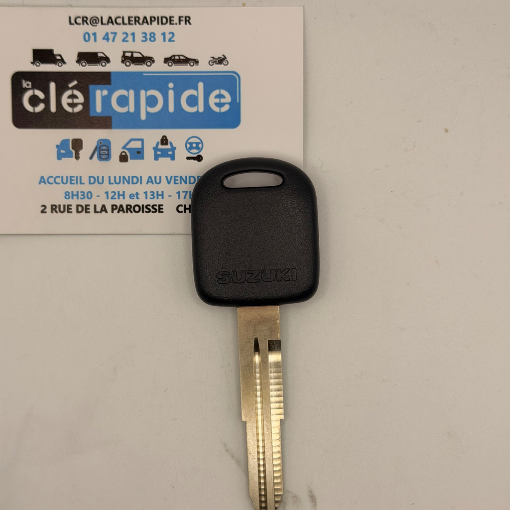 SUZUKI BALENO TRANSPONDER KEY Code and cutting included, from the key code or a photo of the vehicle key