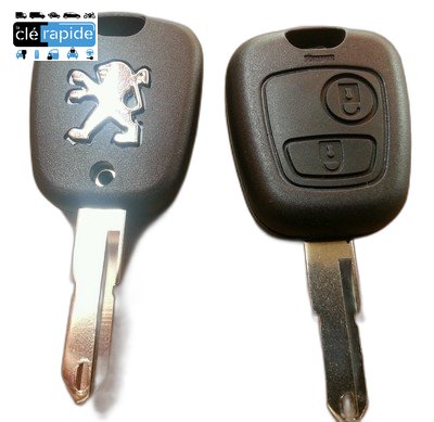 Clé Peugeot INSERT 206 Mise au code et taillage inclus, à partir du code de clé ou d'une photo de la clé du véhicule