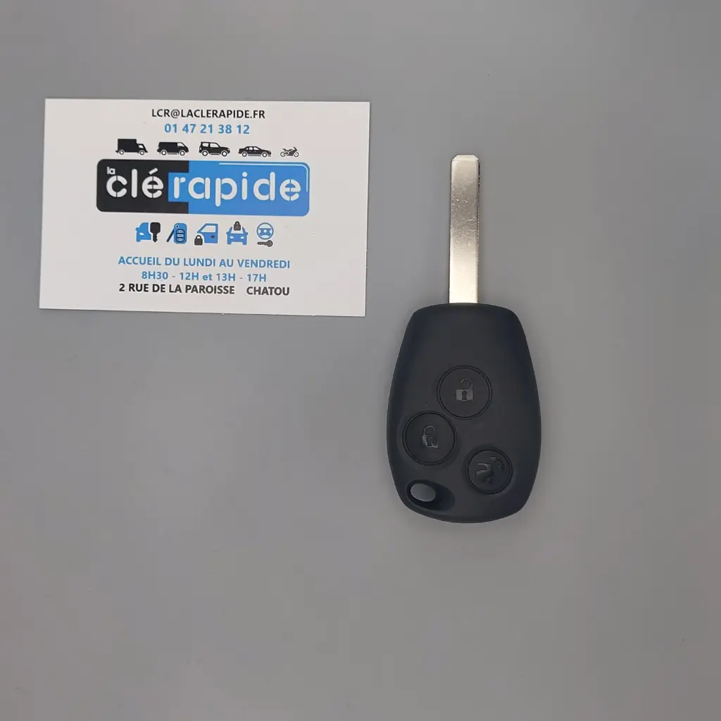 Télécommande Smart FIXE 3B FORFOUR FORTWO 2014 - 2018 Mise au code et taillage inclus, à partir du code de clé ou d'une photo de la clé du véhicule