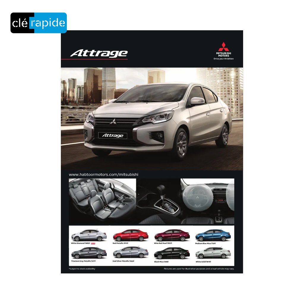 Antivol Mitsubishi Attrage, Mirage et Space Star