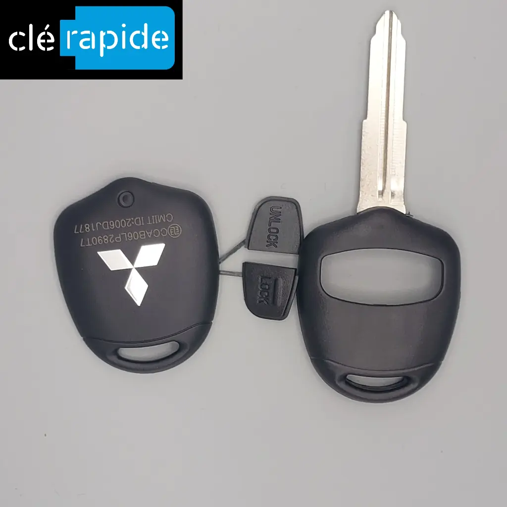 Coque Vide Telecommande Clé 2 B. Mitshubishi ASX & Outlander II, III & Lancer VI