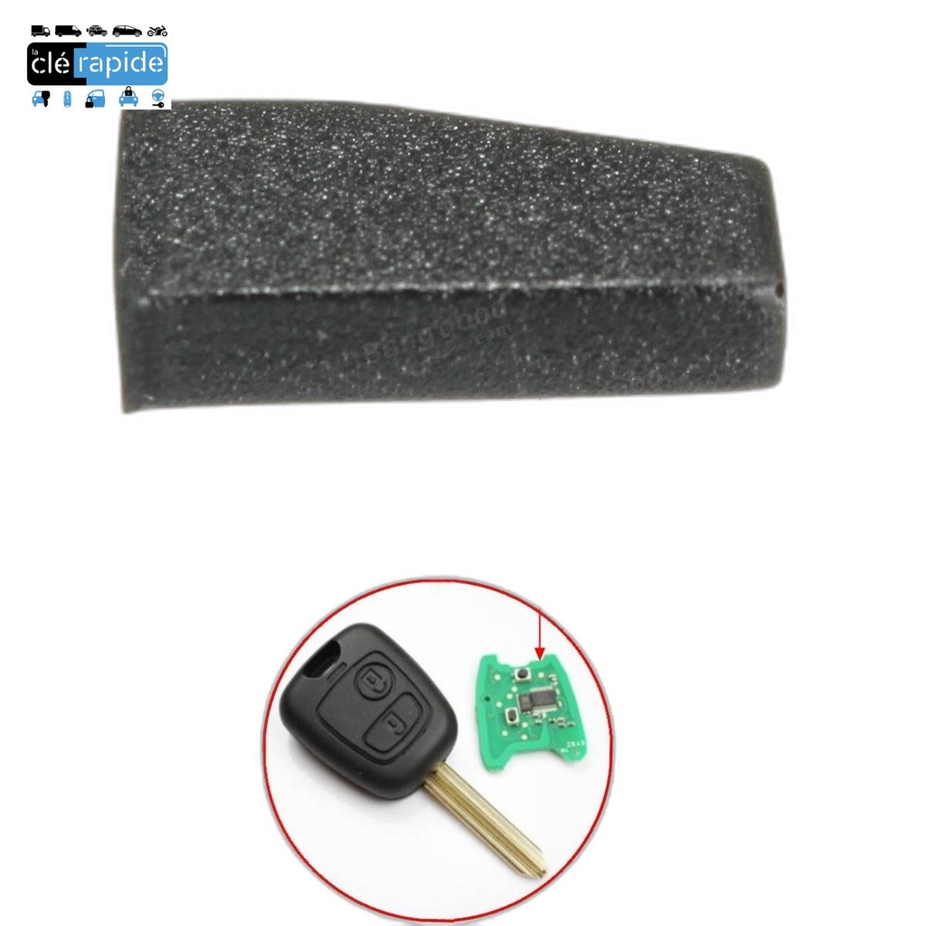 Insert Peugeot 107 / C1 à vérifier (2005-2014) Mise au code et taillage inclus, à partir du code de clé ou d'une photo de la clé du véhicule