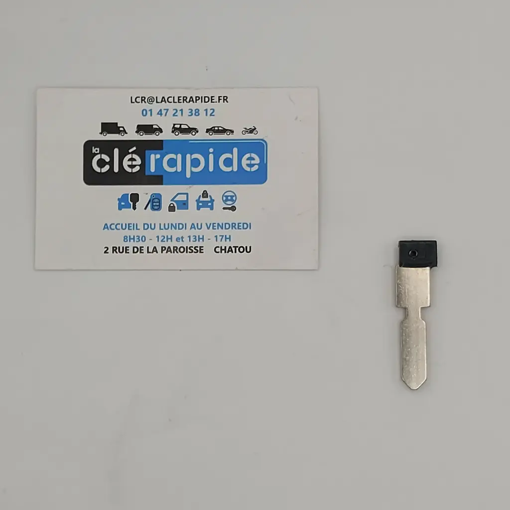 CLE INSERT PEUGEOT 406 Mise au code et taillage inclus, à partir du code de clé ou d’une photo de la clé du véhicule