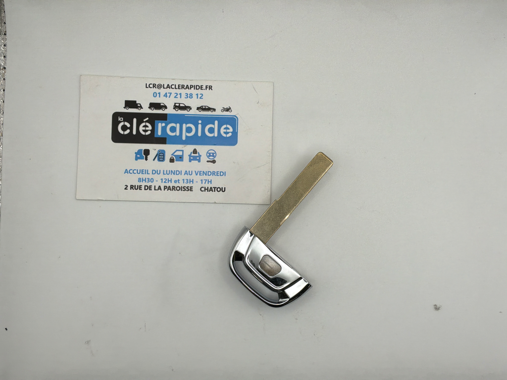 CLE INSERT MAINS LIBRE SINUZ AUDI Mise au code et taillage inclus, à partir du code de clé ou d’une photo de la clé du véhicule