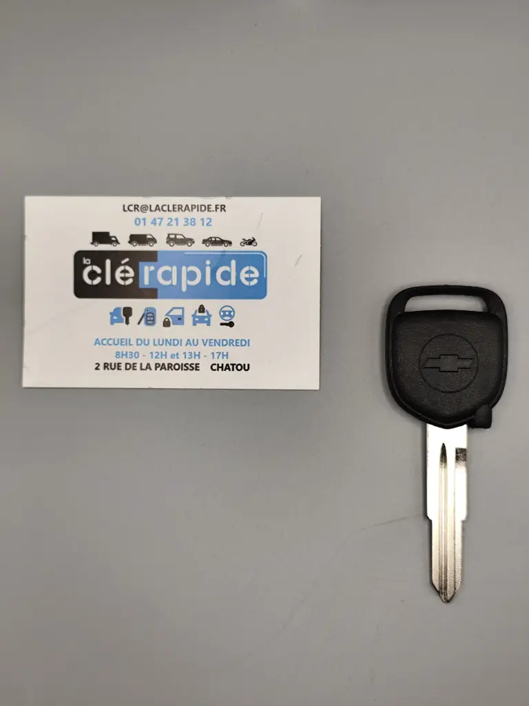 CLE CHEVROLET SPARK (94823321) Mise au code et taillage inclus, à partir du code de clé ou d’une photo de la clé du véhicule
