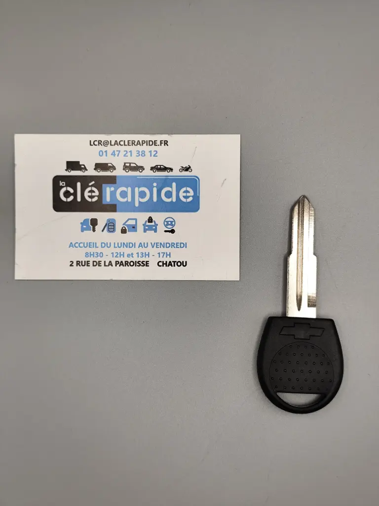 CLE CHEVROLET AVEO (95228656) Mise au code et taillage inclus, à partir du code de clé ou d’une photo de la clé du véhicule