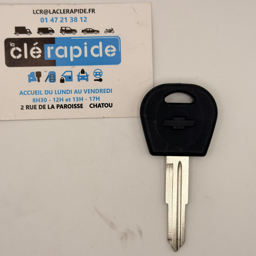 CLE CHEVROLET REZZO/NUBIRA II Mise au code et taillage inclus, à partir du code de clé ou d’une photo de la clé du véhicule