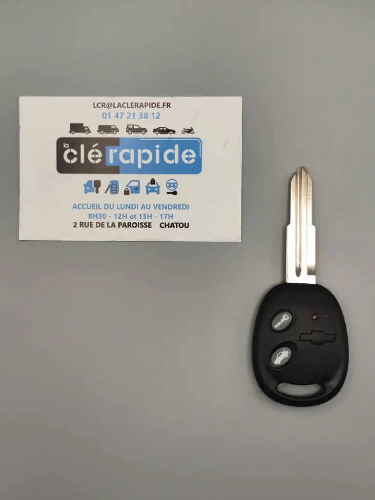 MANDO A DISTANCIA CHEVROLET AVEO (96650593) Codificación y corte incluidos, a partir del código de la llave o una foto de la llave del vehículo