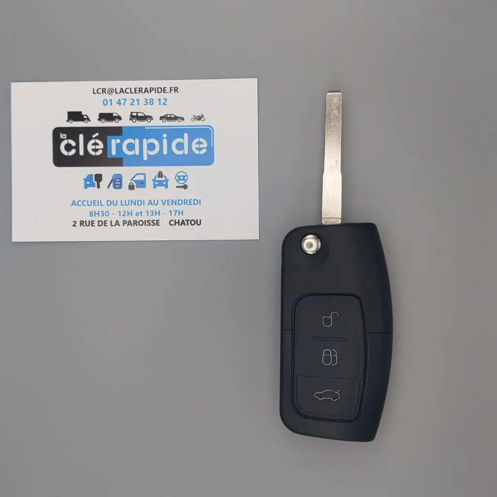 FORD REMOTE CONTROL 3 ​​BUTTONS FIESTA 2008-2018 - C-MAX 2003 - 2011 -ECOSPORT 2012 - 2017 - FOCUS 2005 - 2017 - KUGA 2008 - 2012