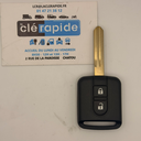 NISSAN MICRA/NOTE REMOTE CONTROL CASE 2 BUTTONS NSN14 Code and cutting included, from the key code or a photo of the vehicle key