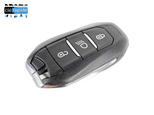 Télécommande Peugeot 208 II / 2008 I & II à vérifier (2019-2024) 433 MHz Mise au code et taillage inclus, à partir du code de clé ou d'une photo de la clé du véhicule
