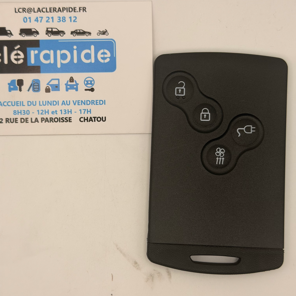 CARTE RENAULT CAPTUR Mise au code et taillage inclus, à partir du code de clé ou d’une photo de la clé du véhicule