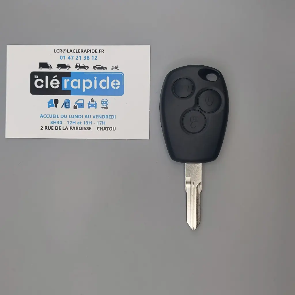 TELECOMMANDE TWINGO 1 2002-2007 - DUSTER 1 - SANDERO 1 Mise au code et taillage inclus, à partir du code de clé ou d’une photo de la clé du véhicule