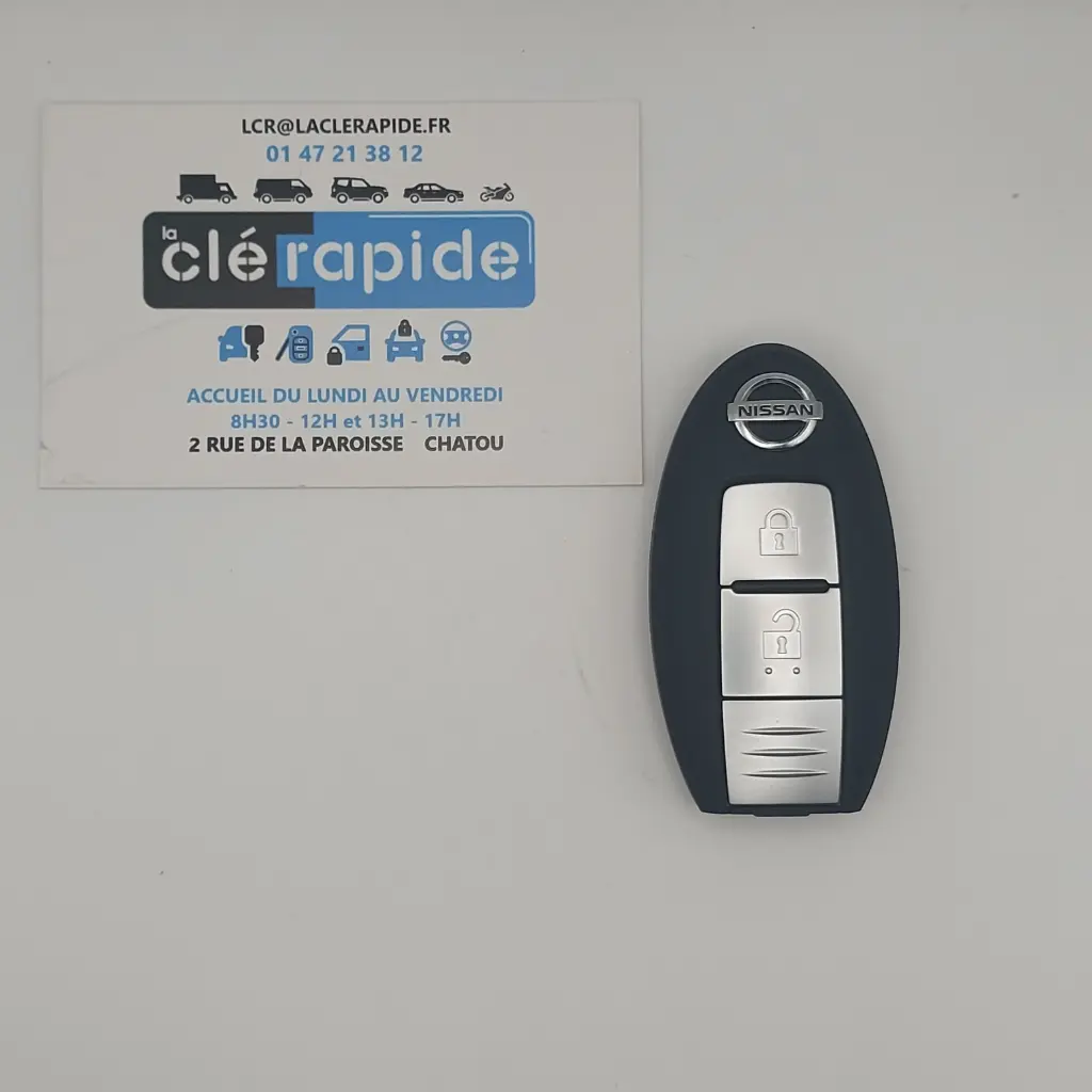 MANDO A DISTANCIA NISSAN JUKE F15 - LEAF ZOE Código y corte incluidos, a partir del código de la llave o una foto de la llave del vehículo