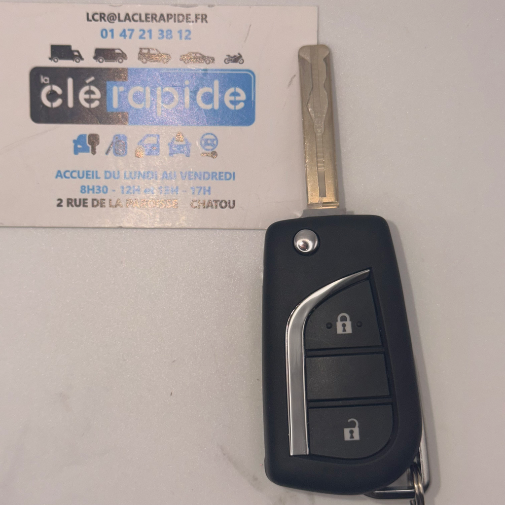 TELECOMMANDE TOYOTA HILUX (2024) Mise au code et taillage inclus, à partir du code de clé ou d’une photo de la clé du véhicule