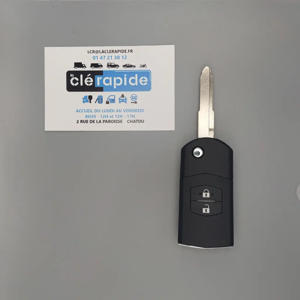 Télécommande Mazda 3 BL (télécommande pliante 3 boutons) 3 (Lock, Unlock, Boot) boutons 2009-2013 433 MHz