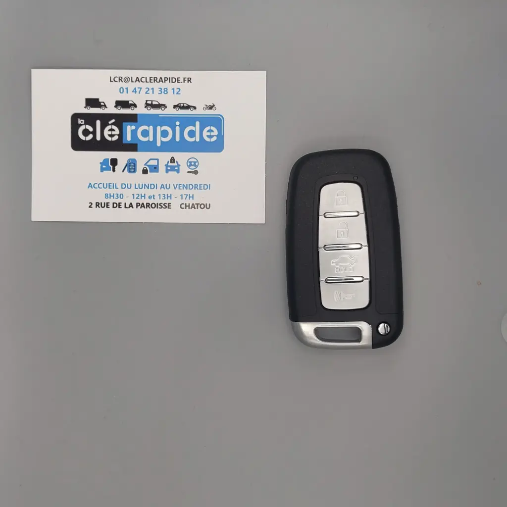 TELECOMMANDE 4 BOUTONS HYUNDAI IX35 PCF7952 ID46