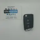 Télécommande Volkswagen Tiguan / Touran / T-Roc / Teramont 3 boutons à vérifier (2017+) 433 MHz Mise au code et taillage inclus, à partir du code de clé ou d'une photo de la clé du véhicule