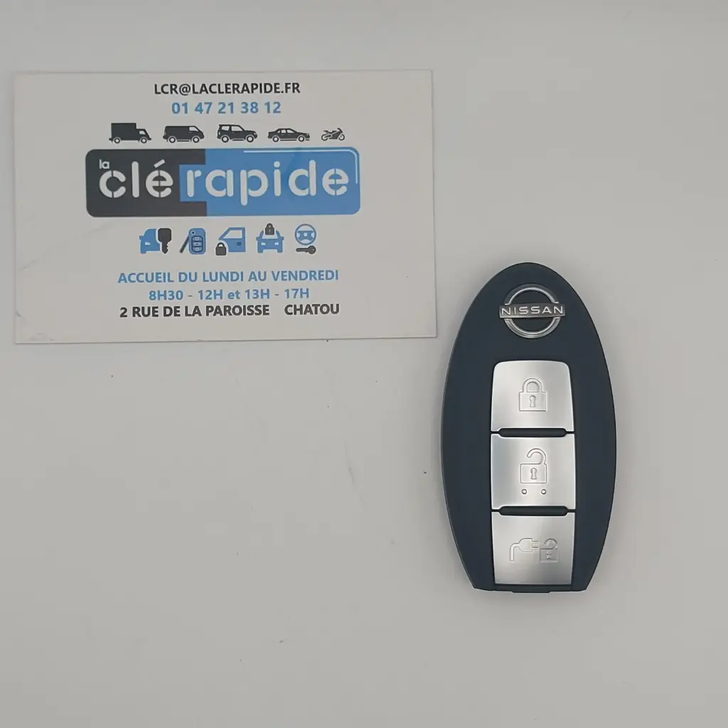 CONTROLE REMOTO MÃOS LIVRES NISSAN LEAF ZE1 Código e tamanho incluídos, com base no código da chave ou na foto da chave do veículo