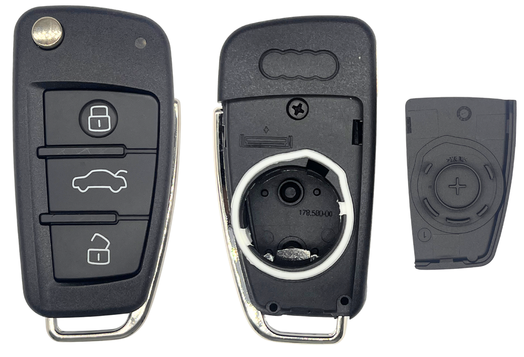 COQUE 3 BOUTONS AUDI® LAME HU66 PILE SUR CIRCUIT AUDPS305C
