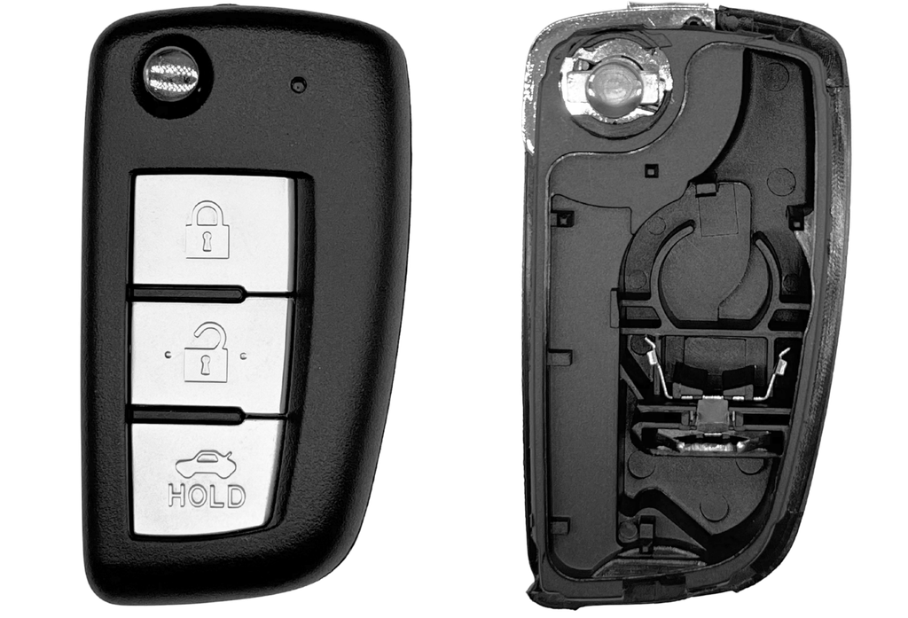 COQUE 3 BOUTONS NISSAN® AVEC INSERT NSN14 NISPS38C