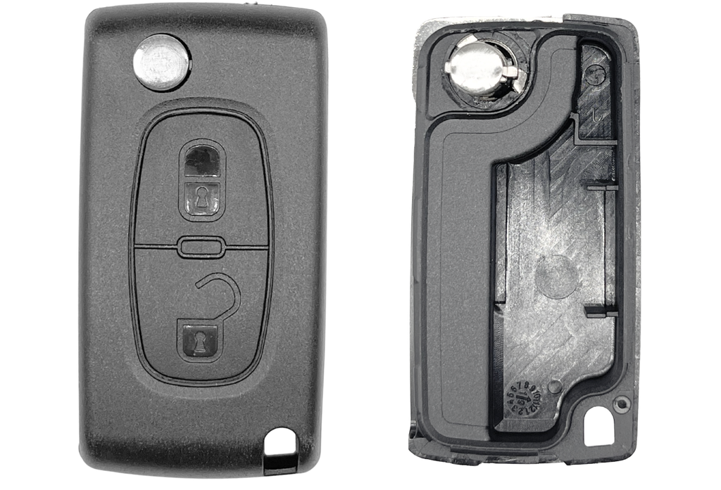 COQUE 2 BOUTONS PEUGEOT® / CITROËN® LAME VA2 PILE SUR CIRCUI PSAPS207CC