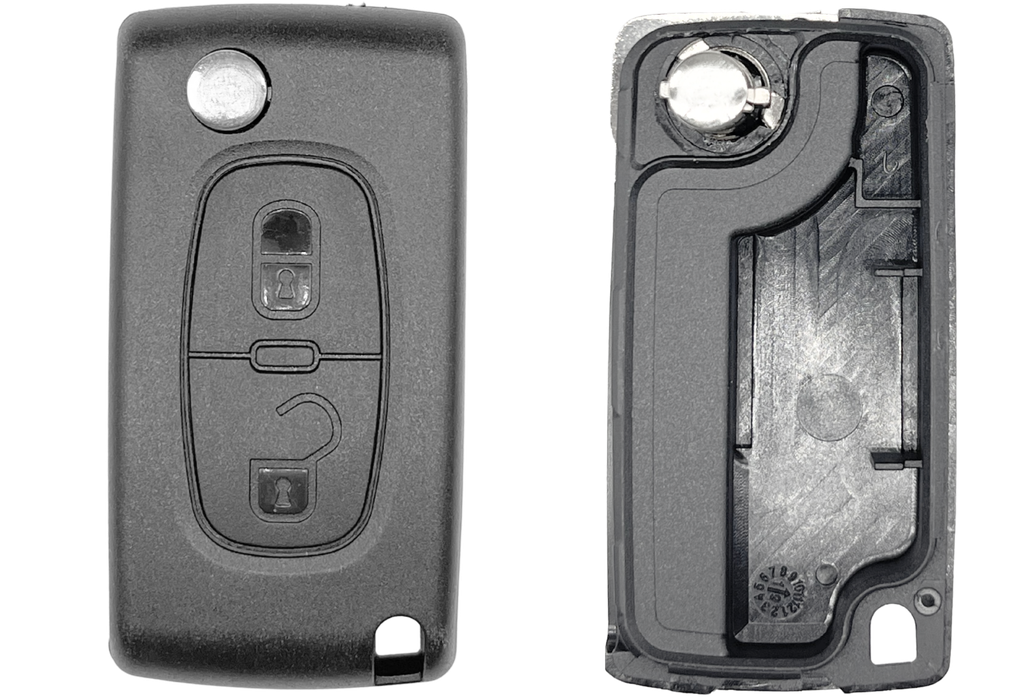 COQUE 2 BOUTONS PEUGEOT® / CITROËN® LAME HU83 PILE SUR CIRCU PSAPS208C
