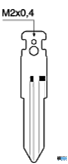 Clé insert Nissan (transpondeur · profil NSN11T)