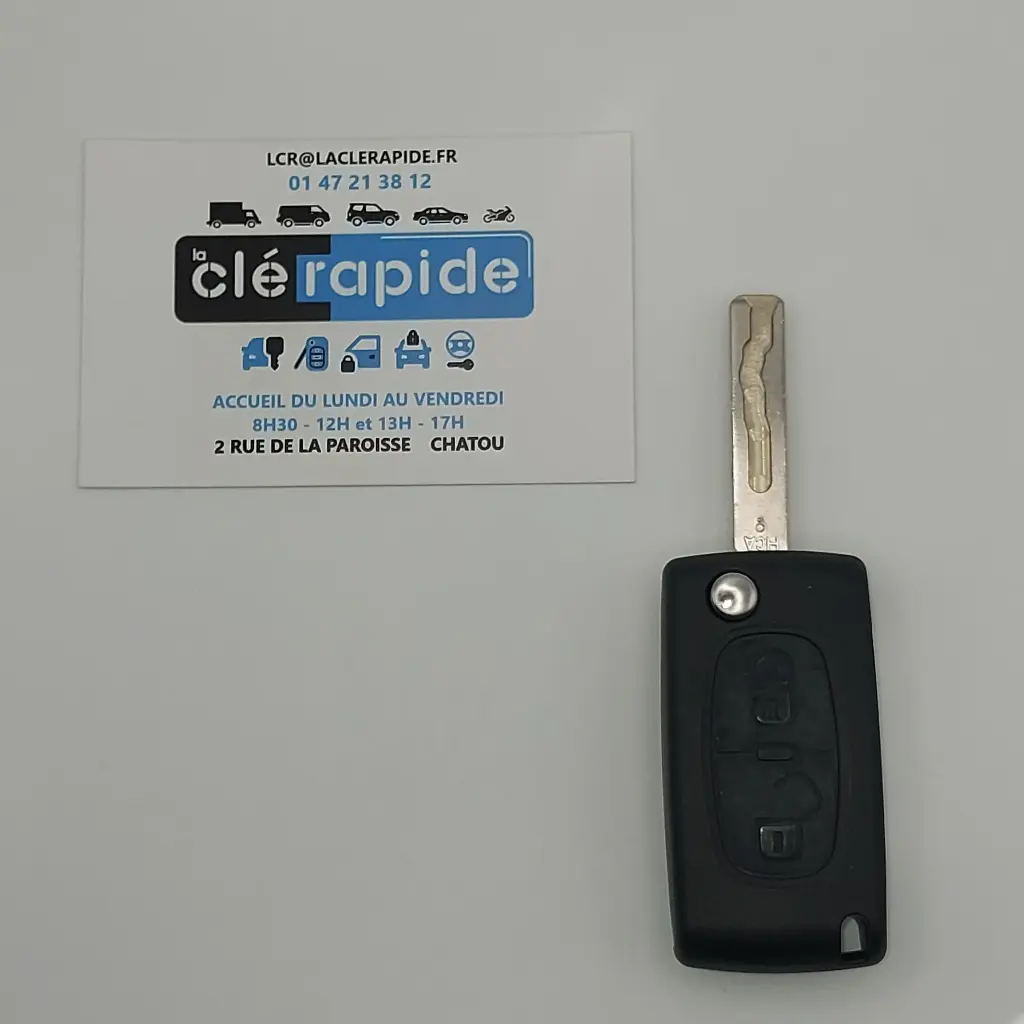 MANDO A DISTANCIA 2 BOTONES PEUGEOT EXPERT 3 <2011- 2 649089 Codificación y corte incluidos, a partir del código de la llave o de una foto de la llave del vehículo