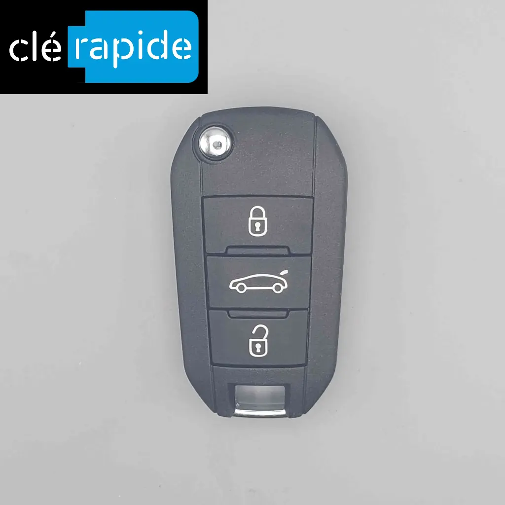 TELECOMMANDE 3 BOUTTONS CITROEN C5 (2015) Mise au code et taillage inclus, à partir du code de clé ou d’une photo de la clé du véhicule