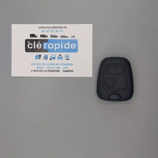 [6554RG] Télécommande Peugeot DROITE PARTNER simplex 2 boutons 2004 Mise au code et taillage inclus, à partir du code de clé ou d'une photo de la clé du véhicule