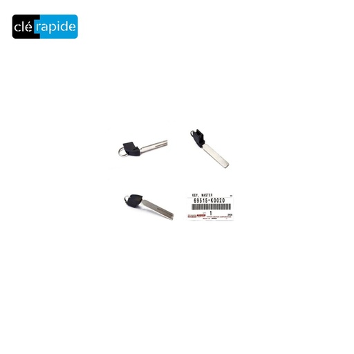 [69515K0020] Clé Toyota INSERT YARIS HYBRIDE Mise au code et taillage inclus, à partir du code de clé ou d'une photo de la clé du véhicule