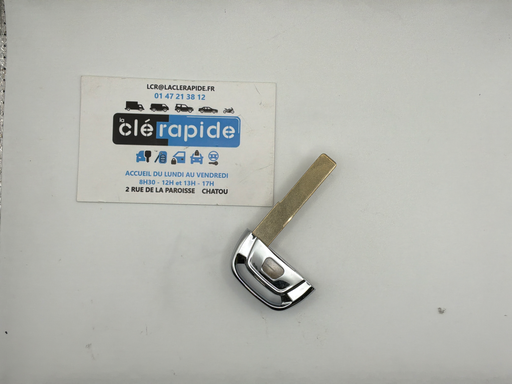 [(8T0837216A)] CLE INSERT MAINS LIBRE SINUZ AUDI Mise au code et taillage inclus, à partir du code de clé ou d’une photo de la clé du véhicule