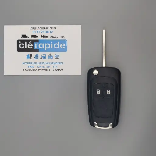 [HU100R26] Télécommande Opel Meriva B - télécommande à vérifier boutons 2010-2017 433 MHz Mise au code et taillage inclus, à partir du code de clé ou d'une photo de la clé du véhicule