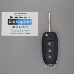 Télécommande Ford flip 3 boutons HU101 ID49-HITAG-PR…