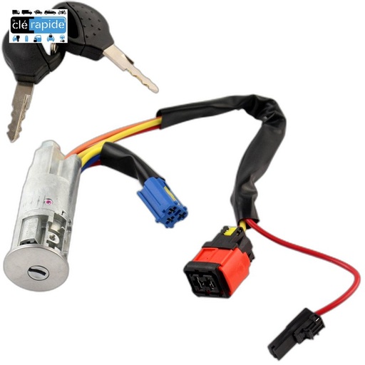 [PE206CB02-AF] Antivol Peugeot 206 (faisceau pour antivol/contacteur) 1998-2002 Mise au code et taillage inclus, à partir du code de clé ou d'une photo de la clé du véhicule