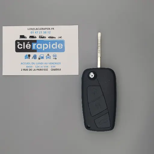 [SIP22R33] Télécommande Fiat Fiat Panda II (169) 3 (Lock, Unlock, Boot) boutons 2003-2012 433 MHz
