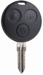 [YM23R20] Télécommande Smart Fortwo 1 W450 (télécommande) à vérifier (2 ou 3) boutons 1999-2007 433 MHz Mise au code et taillage inclus, à partir du code de clé ou d'une photo de la clé du véhicule
