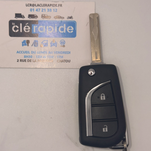 [890700KE10] TELECOMMANDE TOYOTA HILUX (2024) Mise au code et taillage inclus, à partir du code de clé ou d’une photo de la clé du véhicule
