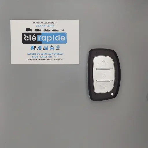 [HY102TE06-AF] TELECOMMANDE MAINS LIBRES 3 BOUTONS HYUNDAI I20 PCF7953