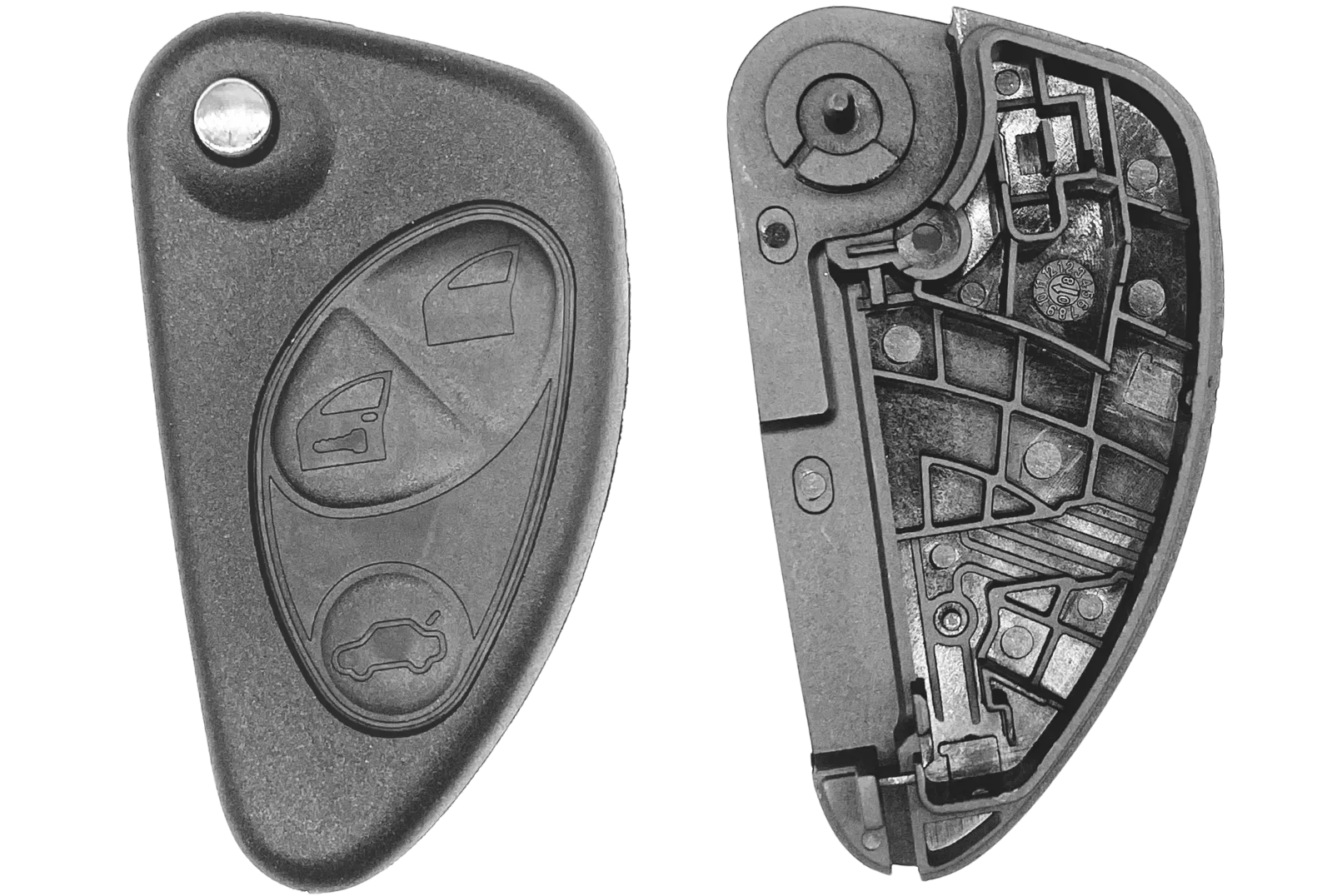 Coque de clé 3 boutons Alfa Romeo (lame SIP22 · réf. ALFPS303C)