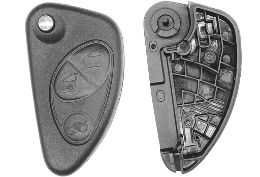[ALFPS303C] Coque de clé 3 boutons Alfa Romeo (lame SIP22 · réf. ALFPS303C)